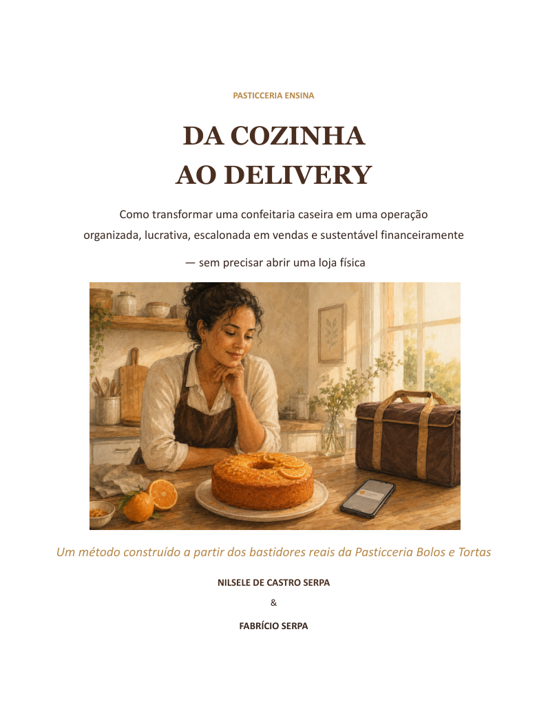 Capa original do ebook Da Cozinha ao Delivery, de Nilsele de Castro Serpa e Fabrício Serpa
